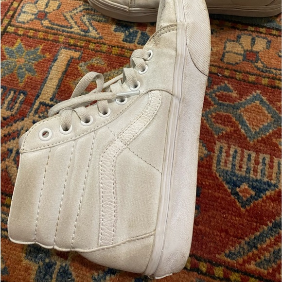 VANS SK8-Hi WHITE SNEAKERS WOMENS SIZE 8.5 MENS SIZE 7 - Picture 6 of 11